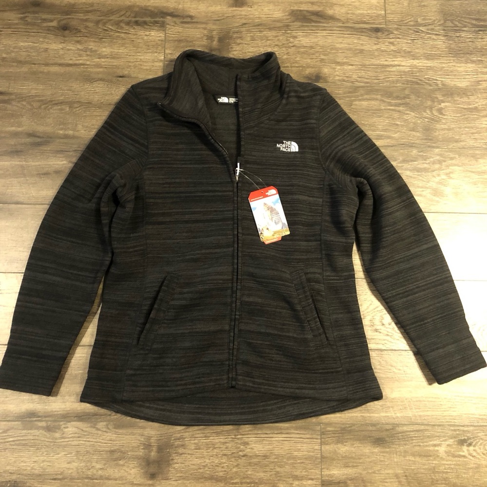 The North Face Women's Black Striped Full-Zip Bomber Jacket